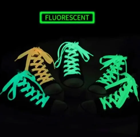 1 Pair Luminous Shoelaces for Kid Sneakers Men Women Sports Shoes Laces Glow In The Dark Night Shoestrings Reflective Shoelaces