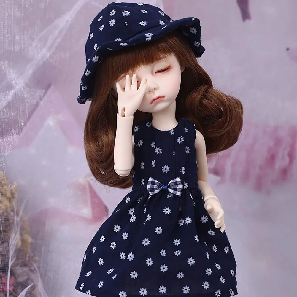 1/6 Bjd Doll 26 cm 10 Inches Sleep with Eyes Closed Sd Doll Girl Princess Doll Joint Doll Full Set Jointed Fashion Icon Doll Clothes Shoe Wig Make Up Gift for Girl