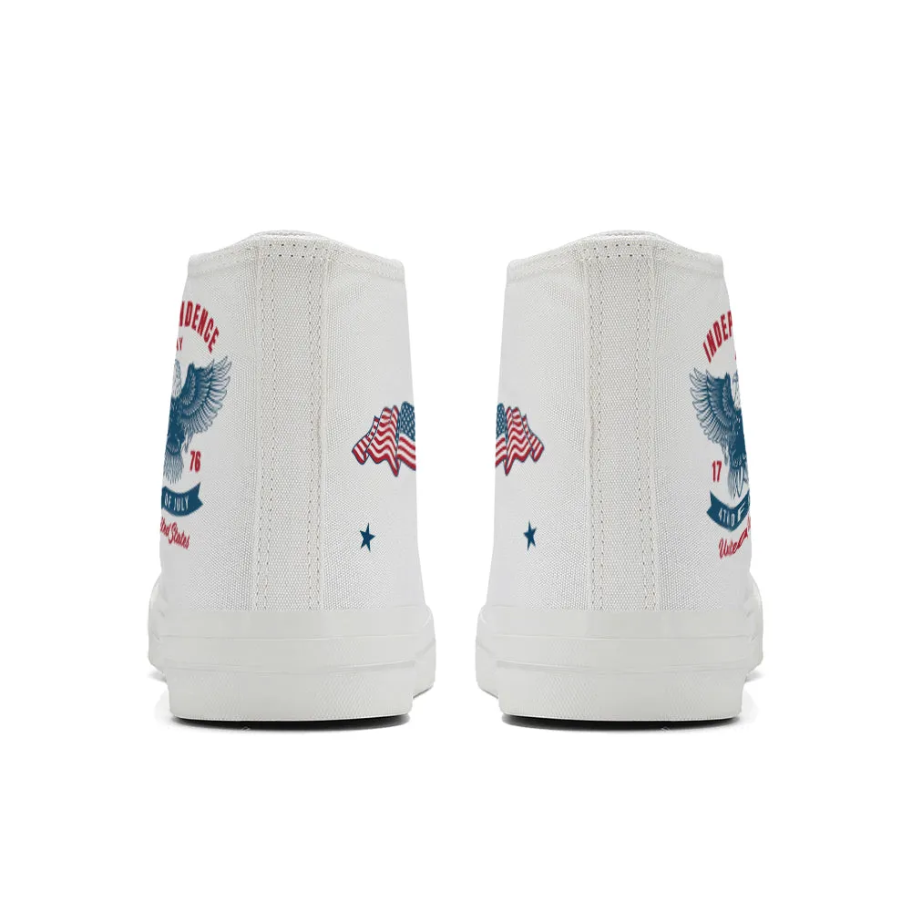 4th of July High Top Canvas Shoes