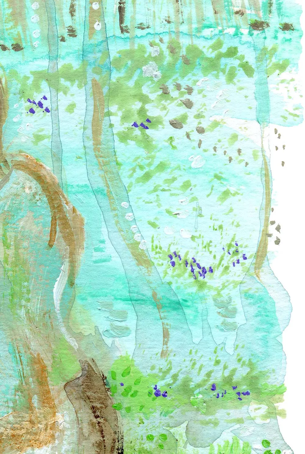 A Place Of Possibilities - Mother son in dreamy forest art print