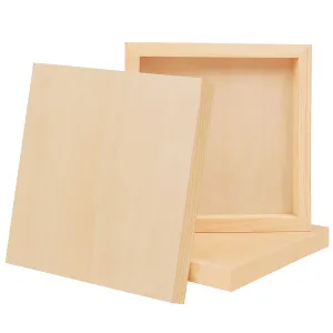 ABOUT SPACE 3 Pcs Wooden Canvas for Painting (8X8 In)