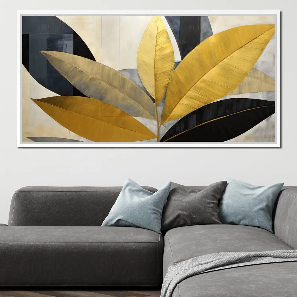 Abstract Golden Leaves