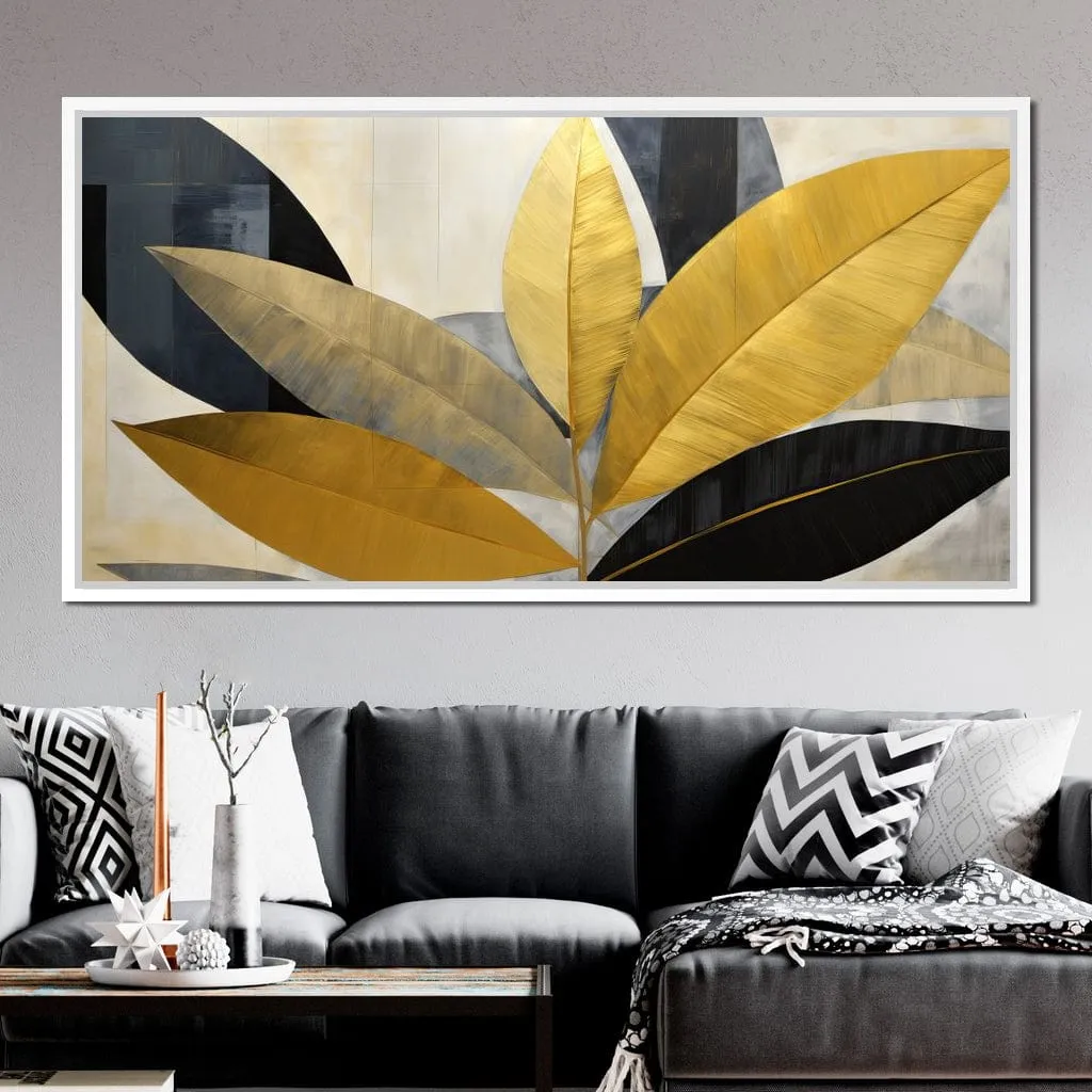 Abstract Golden Leaves