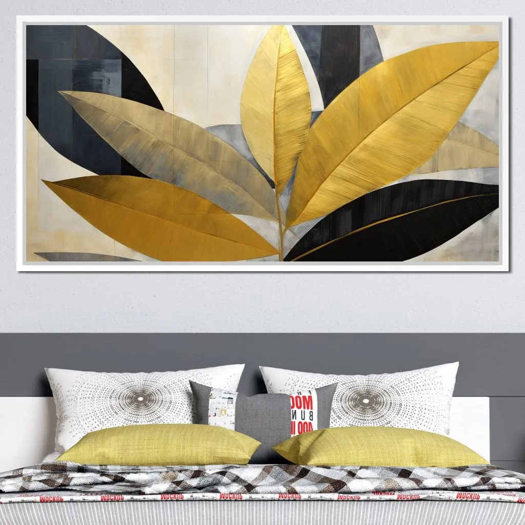 Abstract Golden Leaves