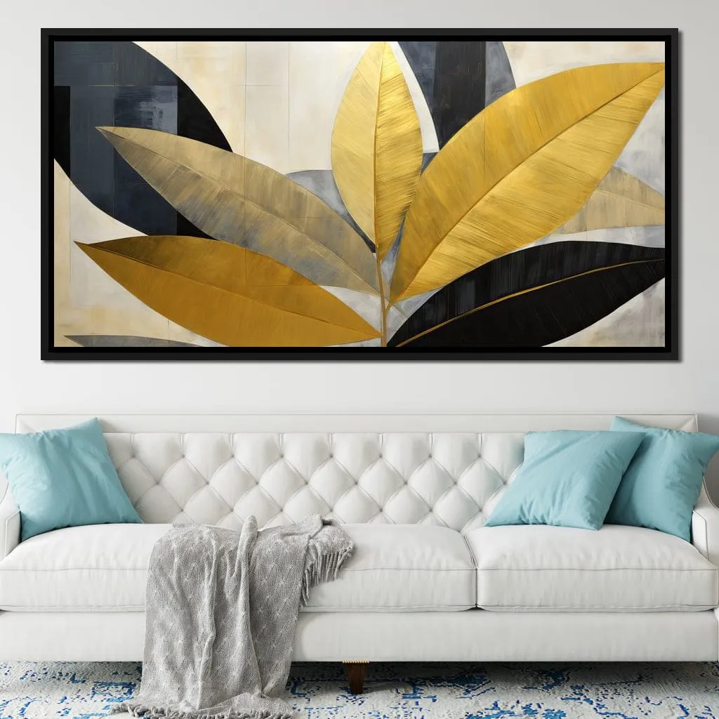 Abstract Golden Leaves