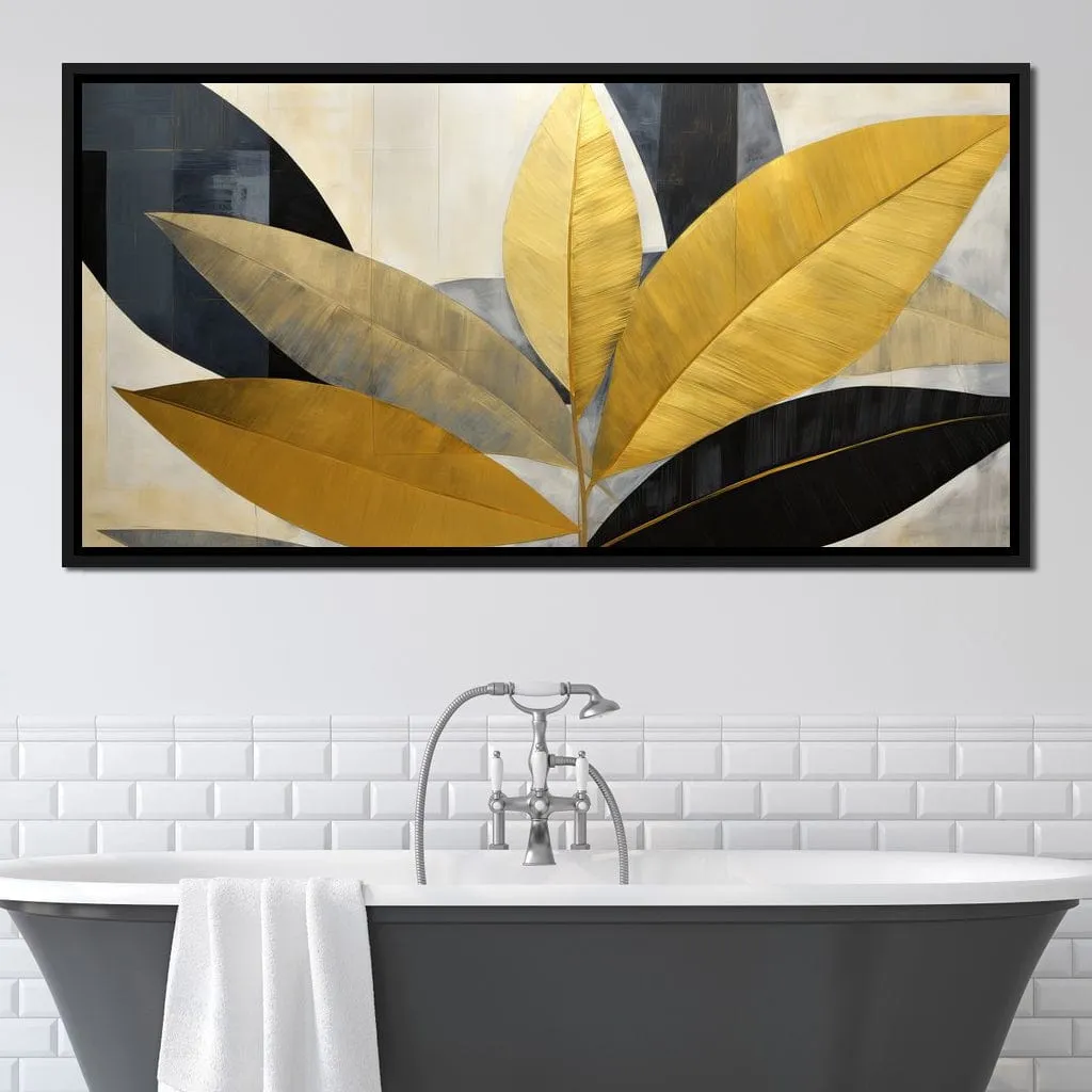 Abstract Golden Leaves