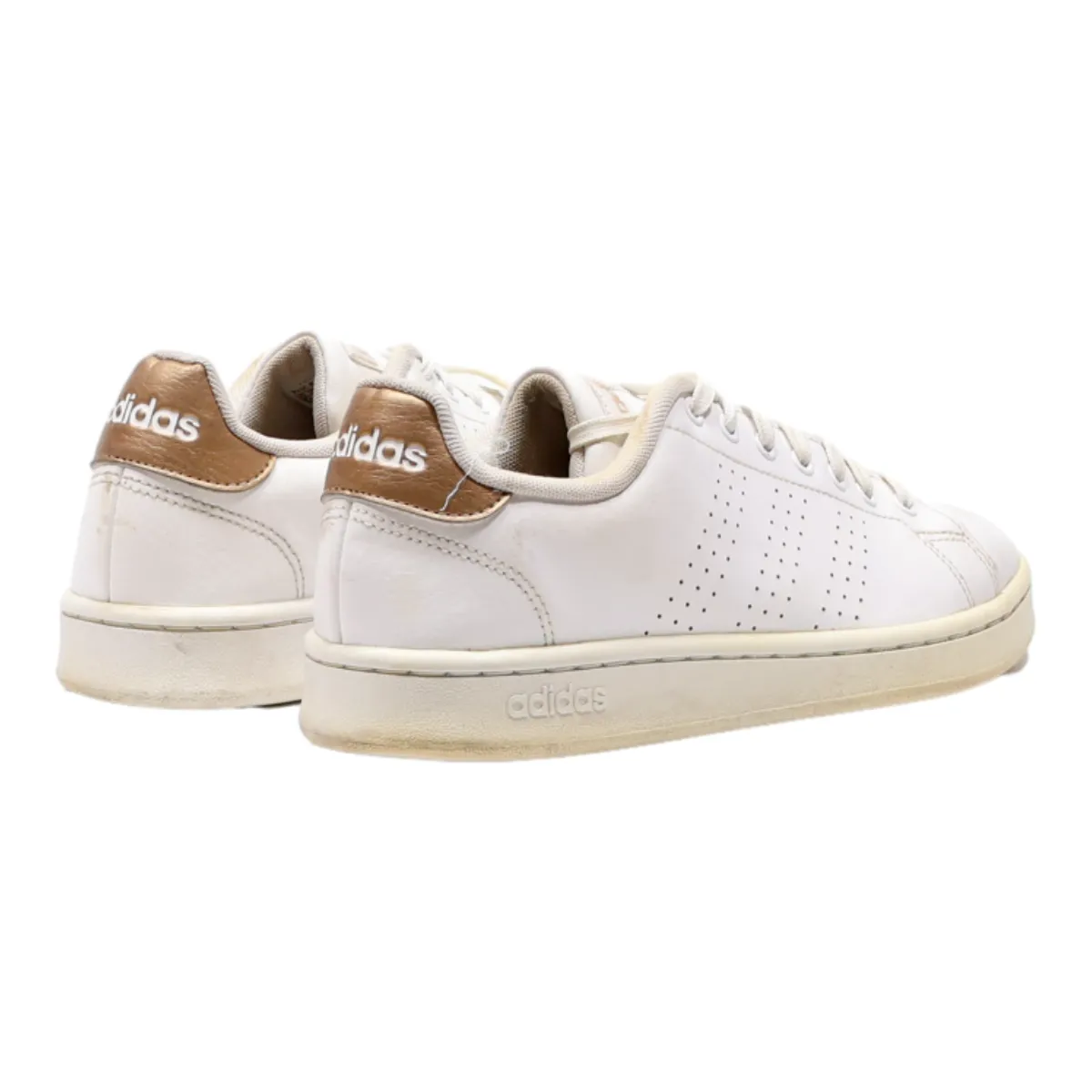 ADIDAS Advantage Sneaker Trainers White Canvas Womens UK 8