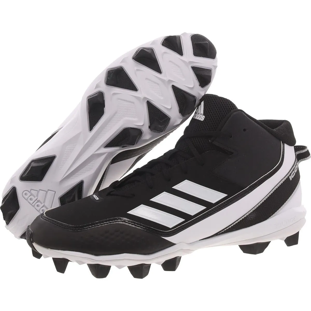 Adidas Mens ICON 7 MID Faux Leather Trainer Cleats