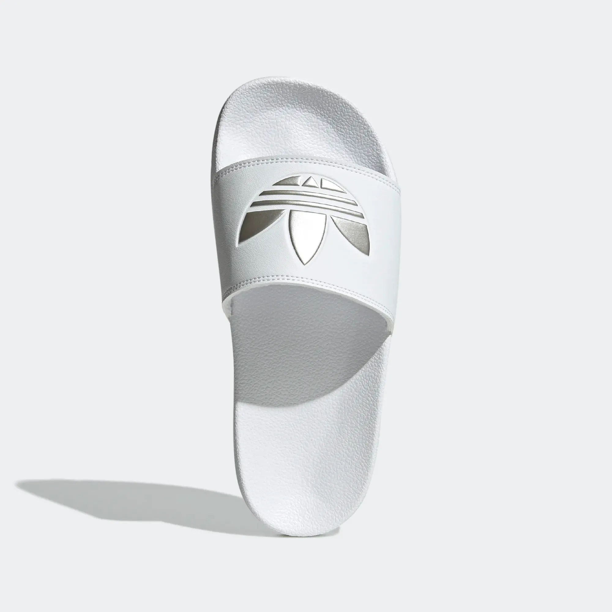 Adidas Women's Adilette Lite Slides - Cloud White / Matte Silver