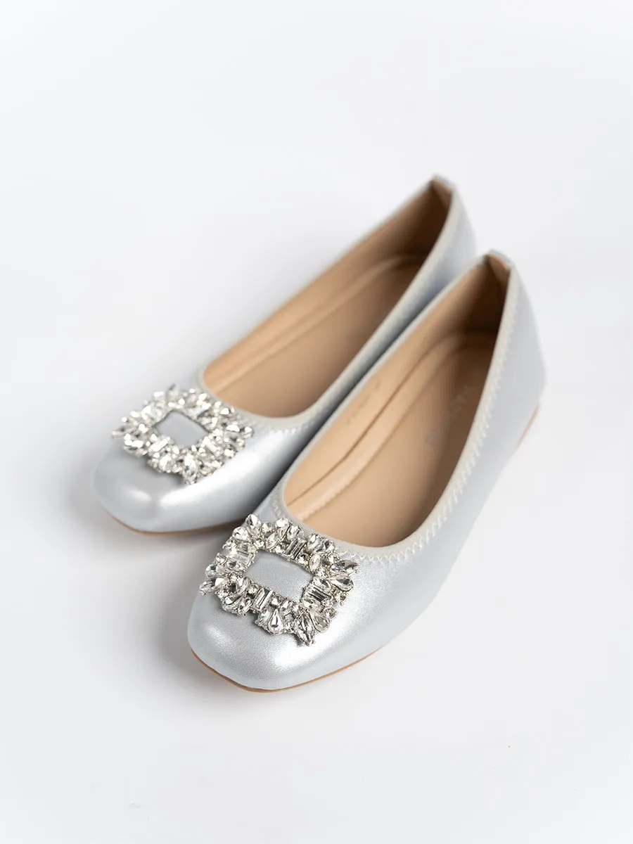 Agness Rhinestone Ballerina Flats