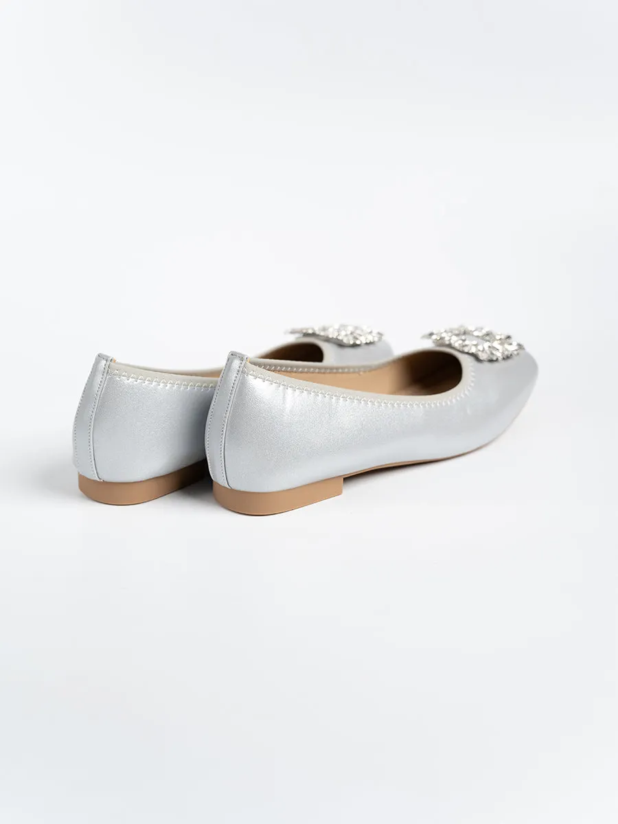 Agness Rhinestone Ballerina Flats