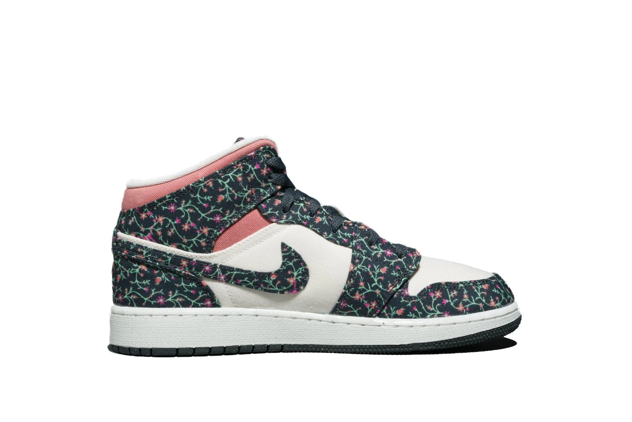 Air Jordan 1 Mid SE GS "Floral Canvas"