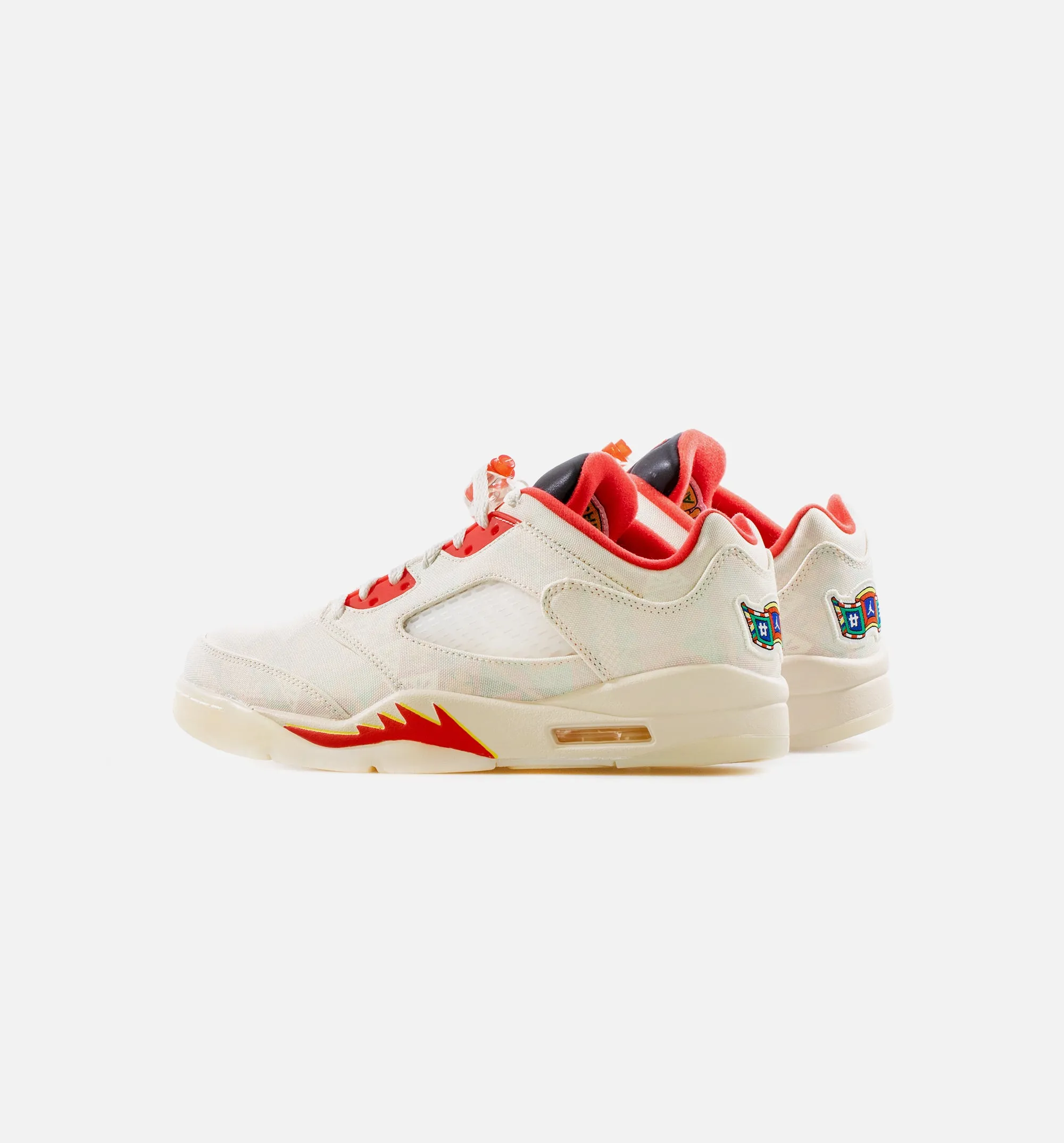 Air Jordan Retro 5 Low Chinese New Year Mens Lifestyle Shoe - Sail/Red