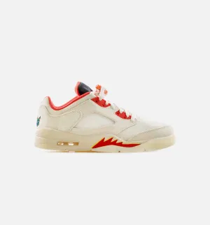 Air Jordan Retro 5 Low Chinese New Year Mens Lifestyle Shoe - Sail/Red