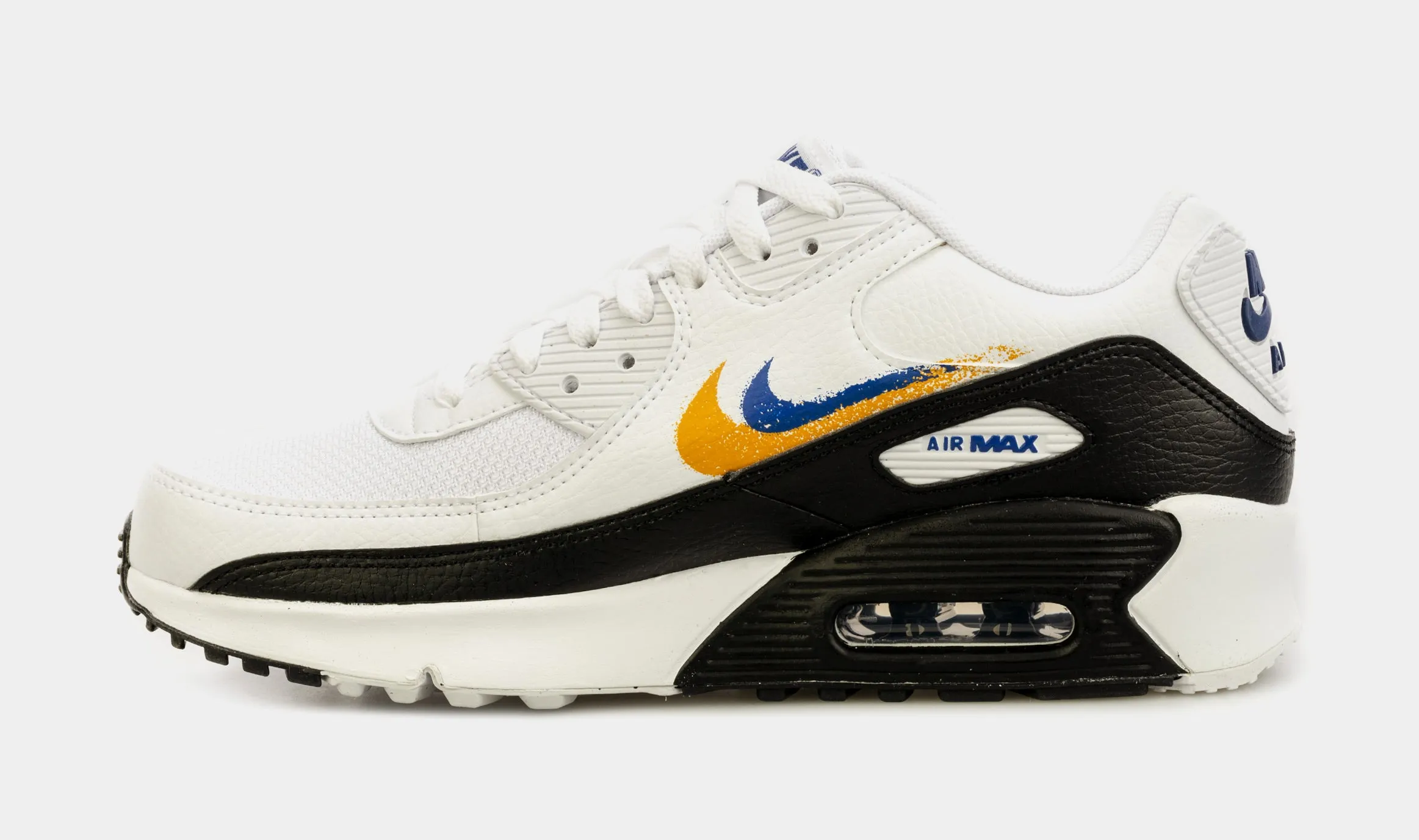 Air Max 90 Double Swoosh Grade School Lifestyle Shoes (White/Black)