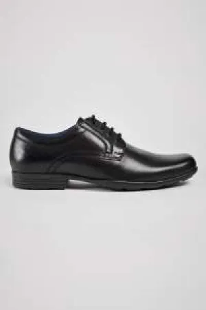 Alec Black Leather Laced Shoe - Pod