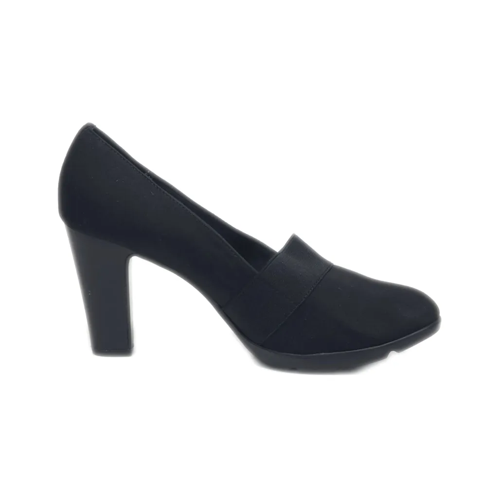 Anne Klein High-Heel Shoes Canvas Black Colour For Women