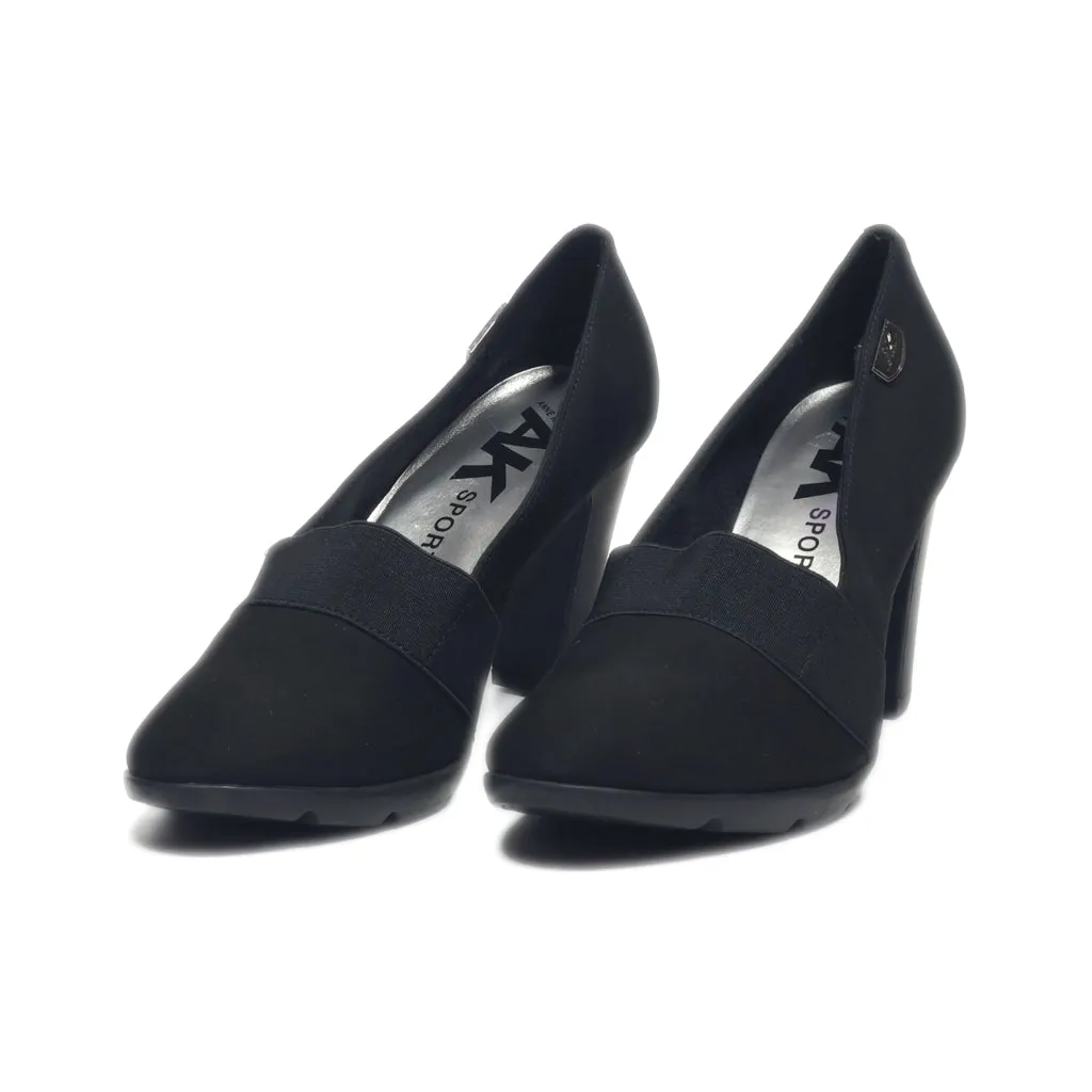 Anne Klein High-Heel Shoes Canvas Black Colour For Women