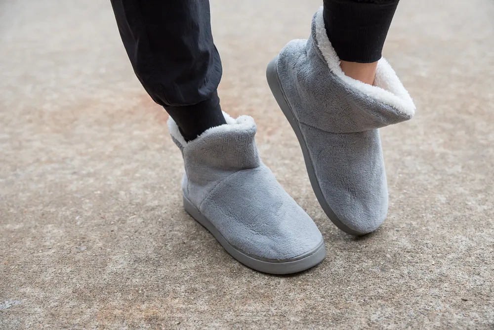 Around the House Slipper Boots in Gray [Online Exclusive]