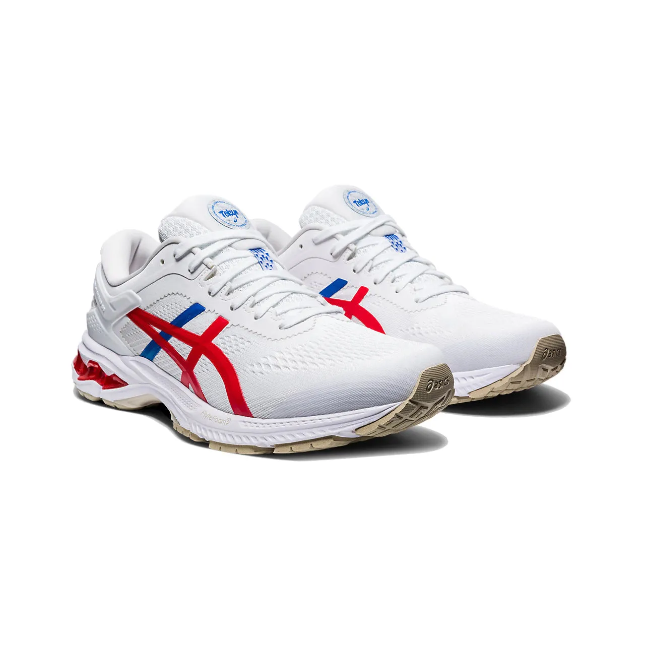 Asics Gel Kayano 26 Retro Tokyo White Red Womens Running Shoes