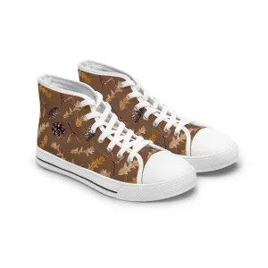 Autumn Pine Cones Women's High Top Sneakers