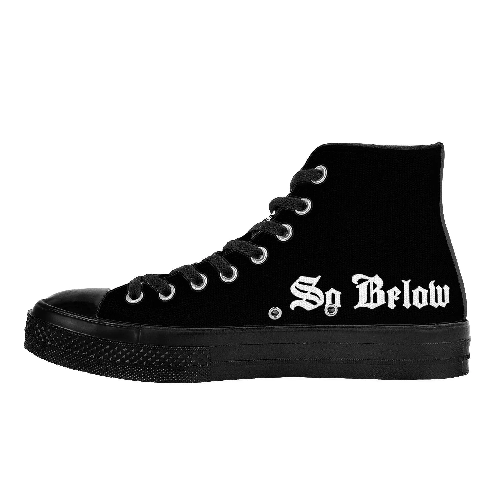 BAPHOMET High Top Canvas Shoes - Black