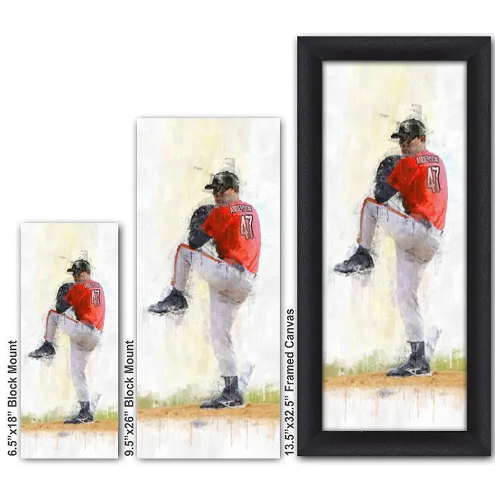 Baseball Pitcher Sports Art