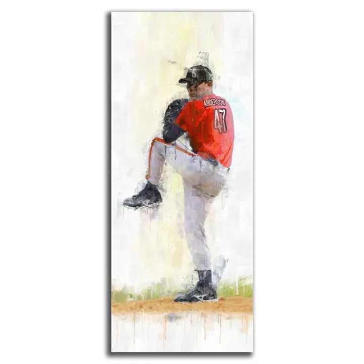 Baseball Pitcher Sports Art