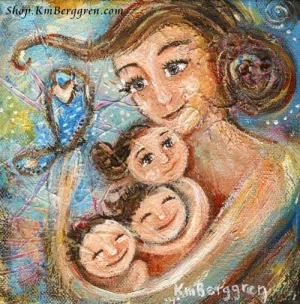 Beloved Jewels - 3 Children Butterfly Art Print