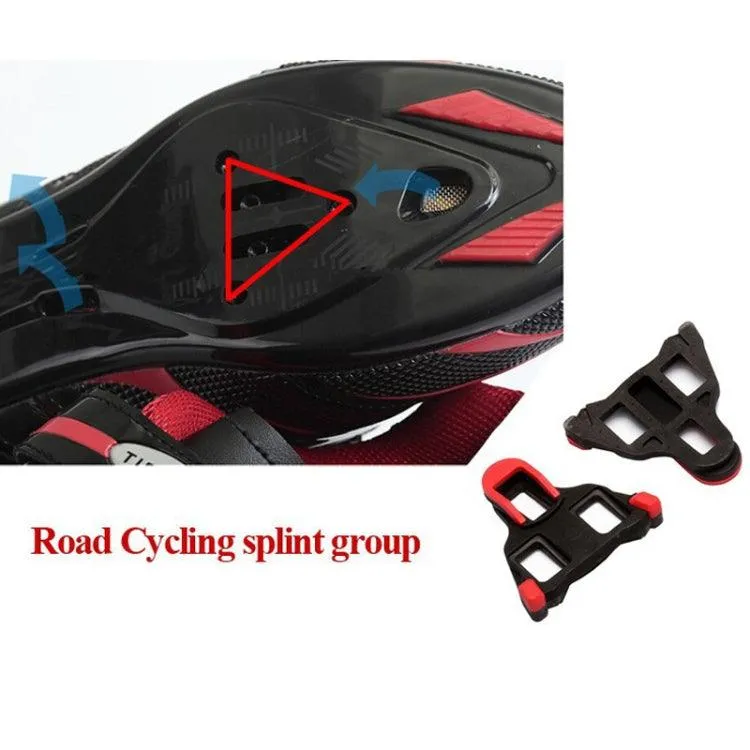 Bicycle Cleat Set with 6-Degree Lock Plate for Road Bike Shoes