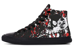 Black And Red Splat Skull