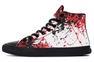 Black Red White Splatter