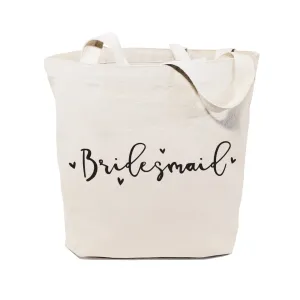 Bridesmaid Wedding Cotton Canvas Tote Bag by The Cotton & Canvas Co.