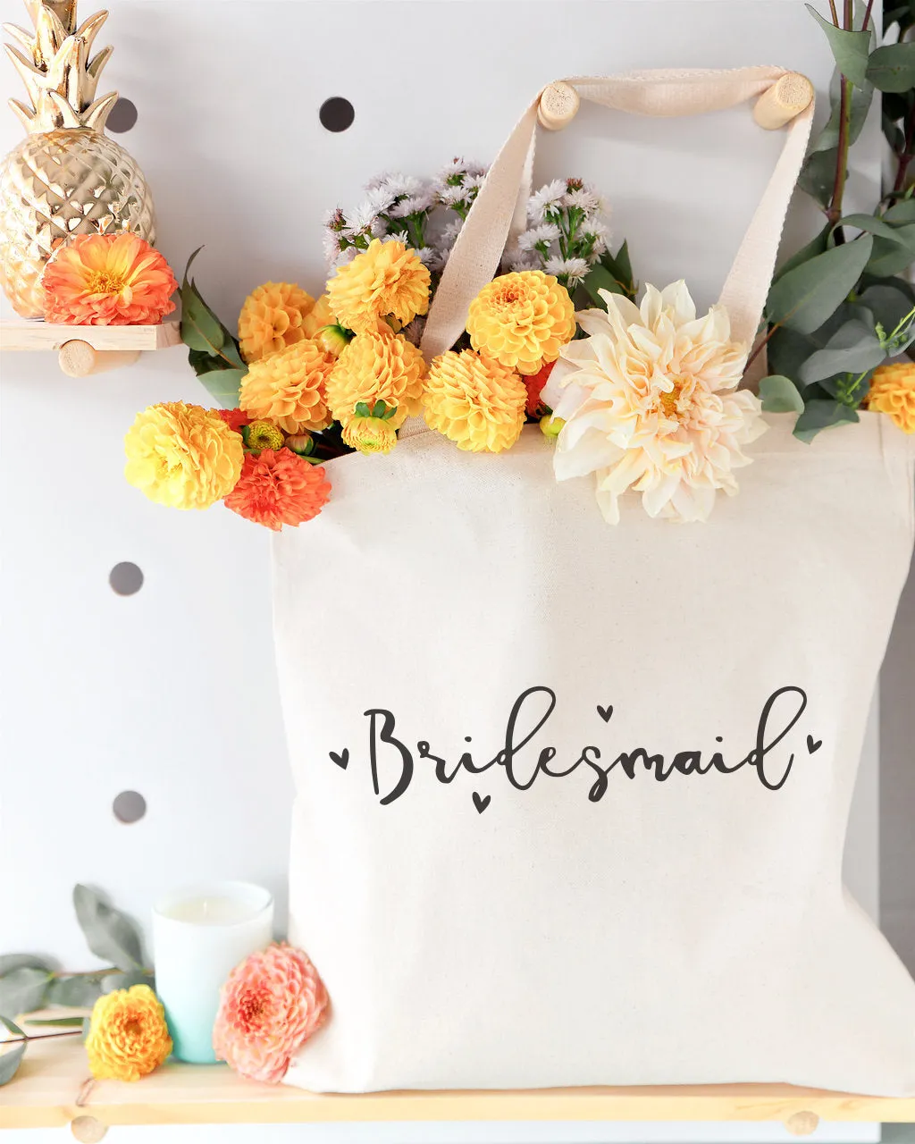 Bridesmaid Wedding Cotton Canvas Tote Bag by The Cotton & Canvas Co.