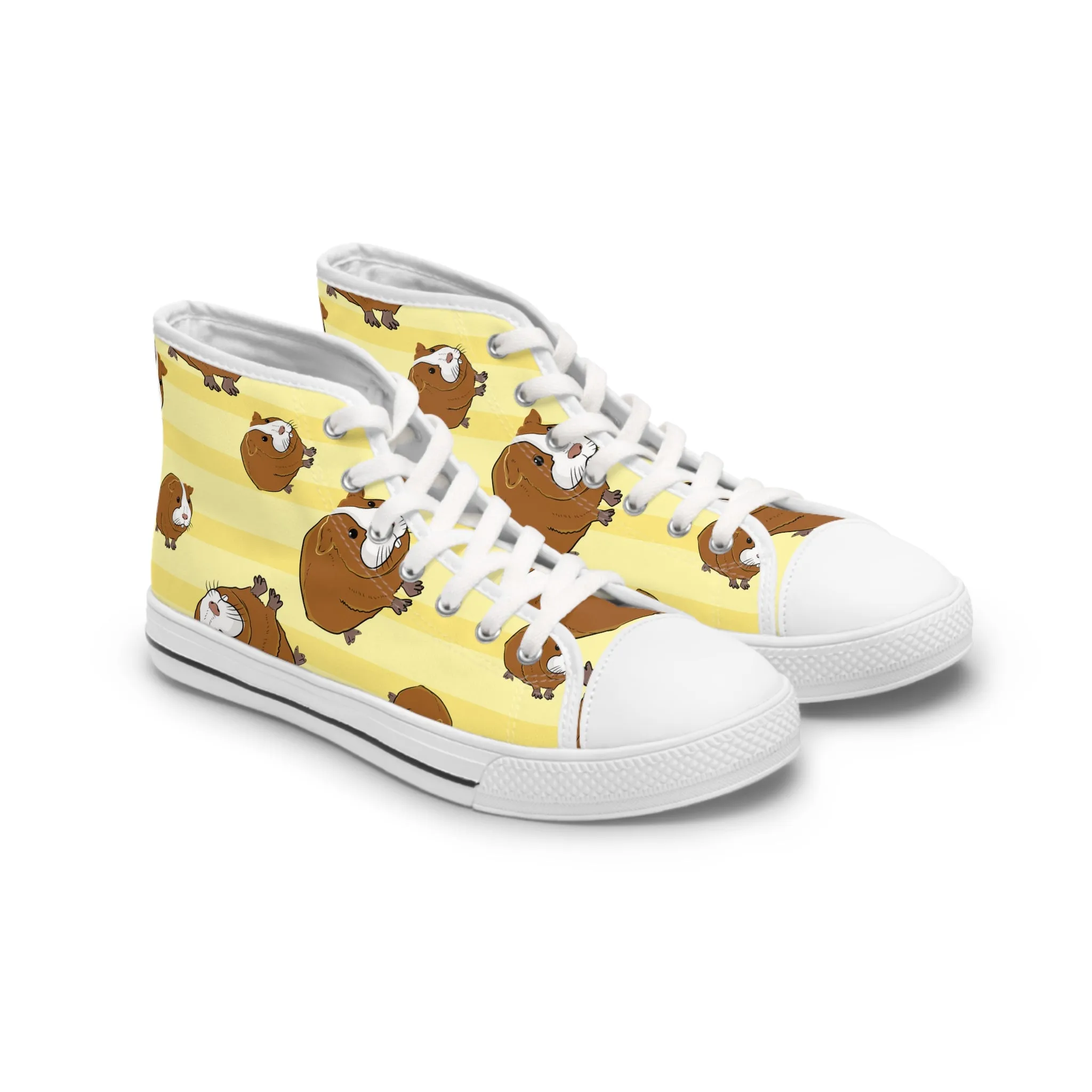 Brown Guinea Pigs Women's High Top Sneakers