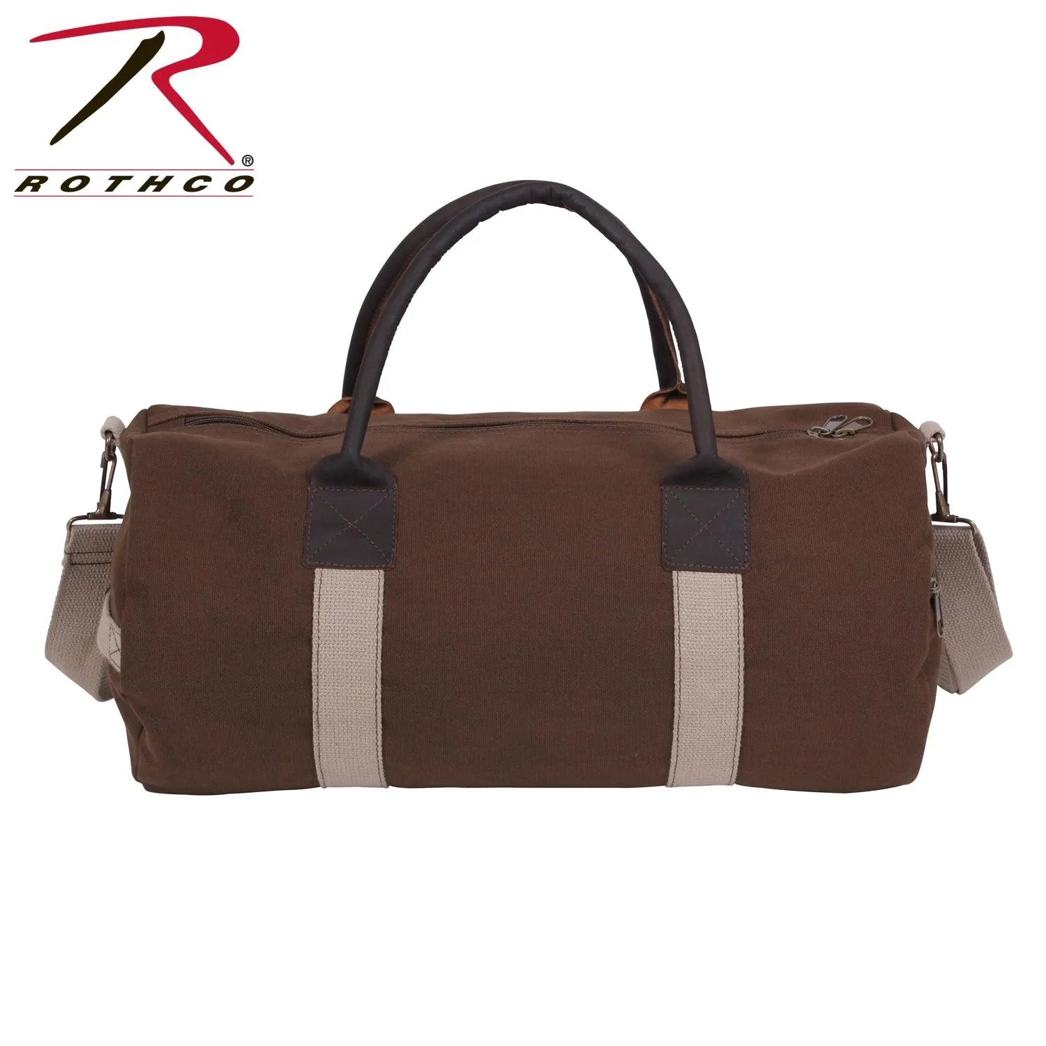 Canvas & Leather Gym Duffle Bag