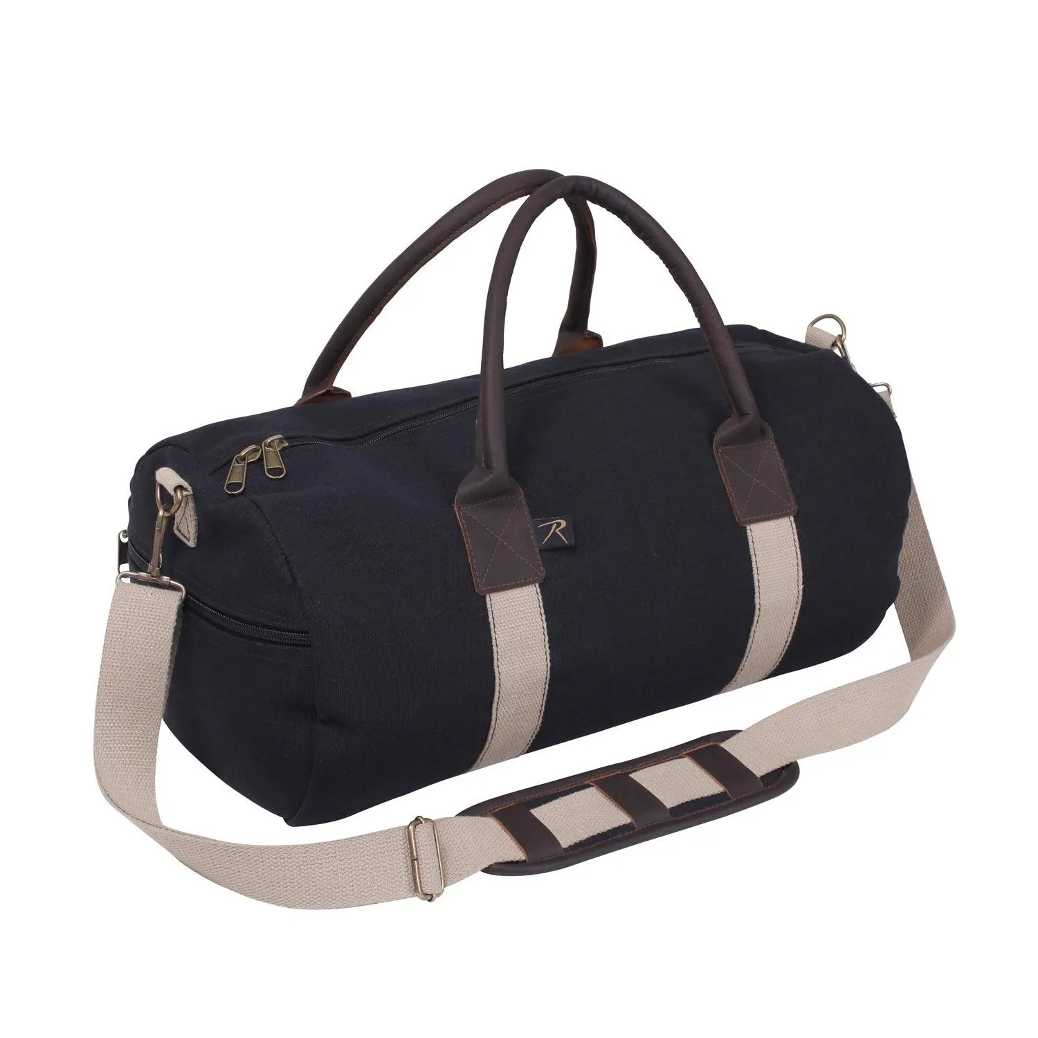 Canvas & Leather Gym Duffle Bag