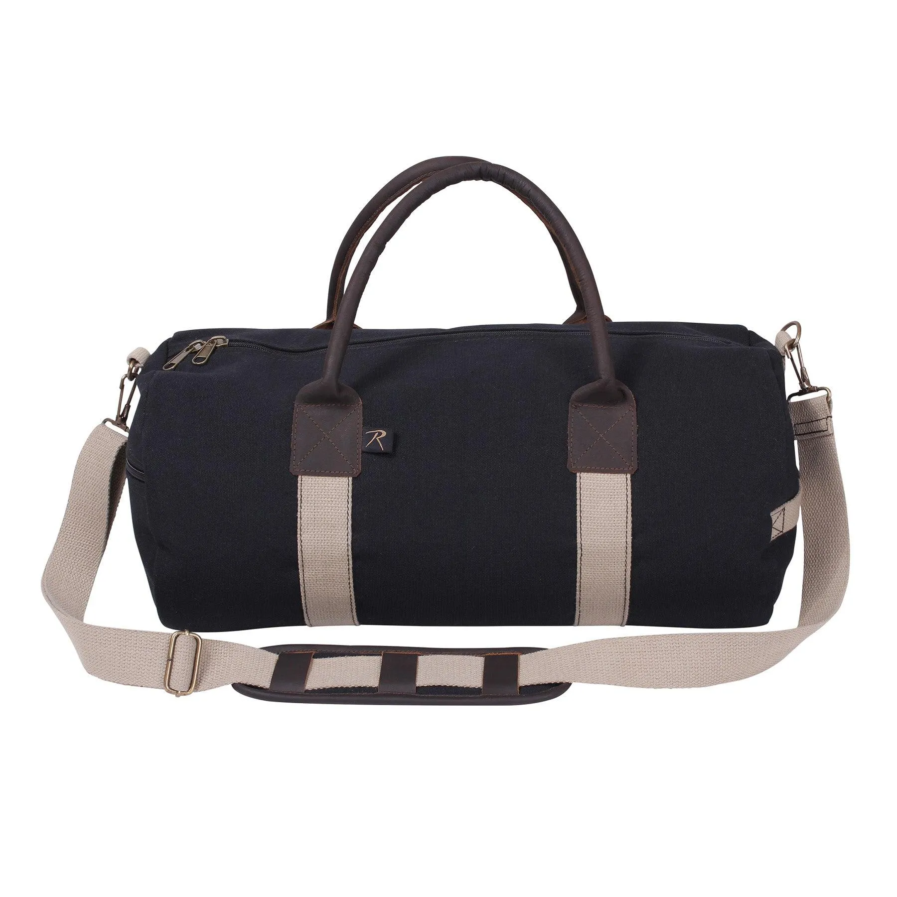 Canvas & Leather Gym Duffle Bag