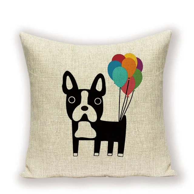 Cartoon Dachshund Cushion Case