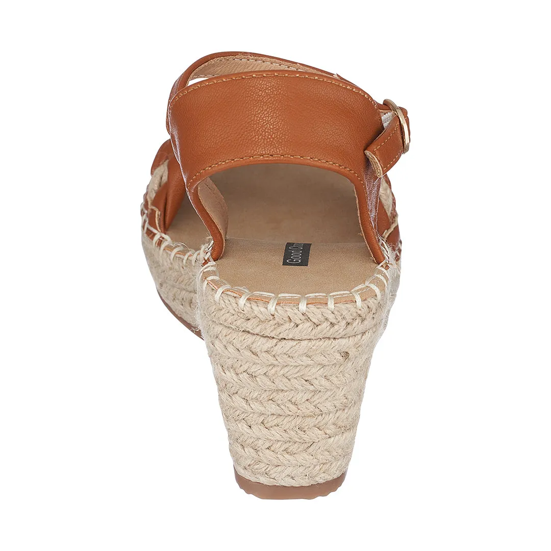 Cati Tan Espadrille Wedge Sandals