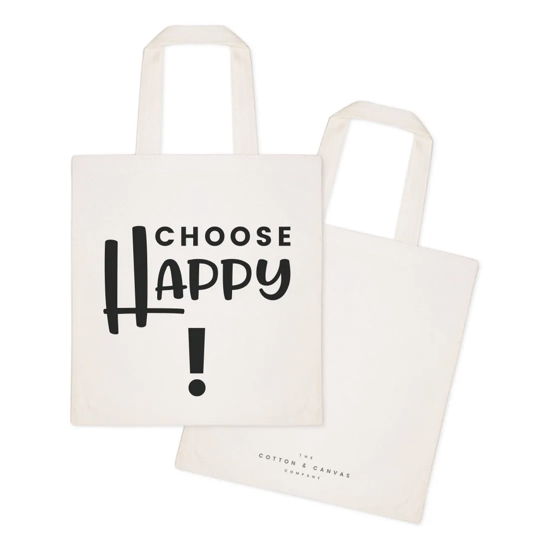 Choose Happy Cotton Canvas Tote Bag by The Cotton & Canvas Co.