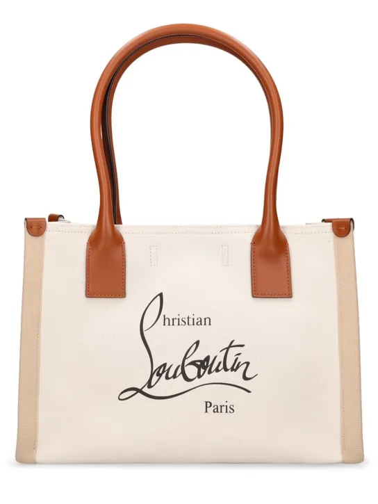 Christian Louboutin   Small Nastroloubi canvas tote bag 