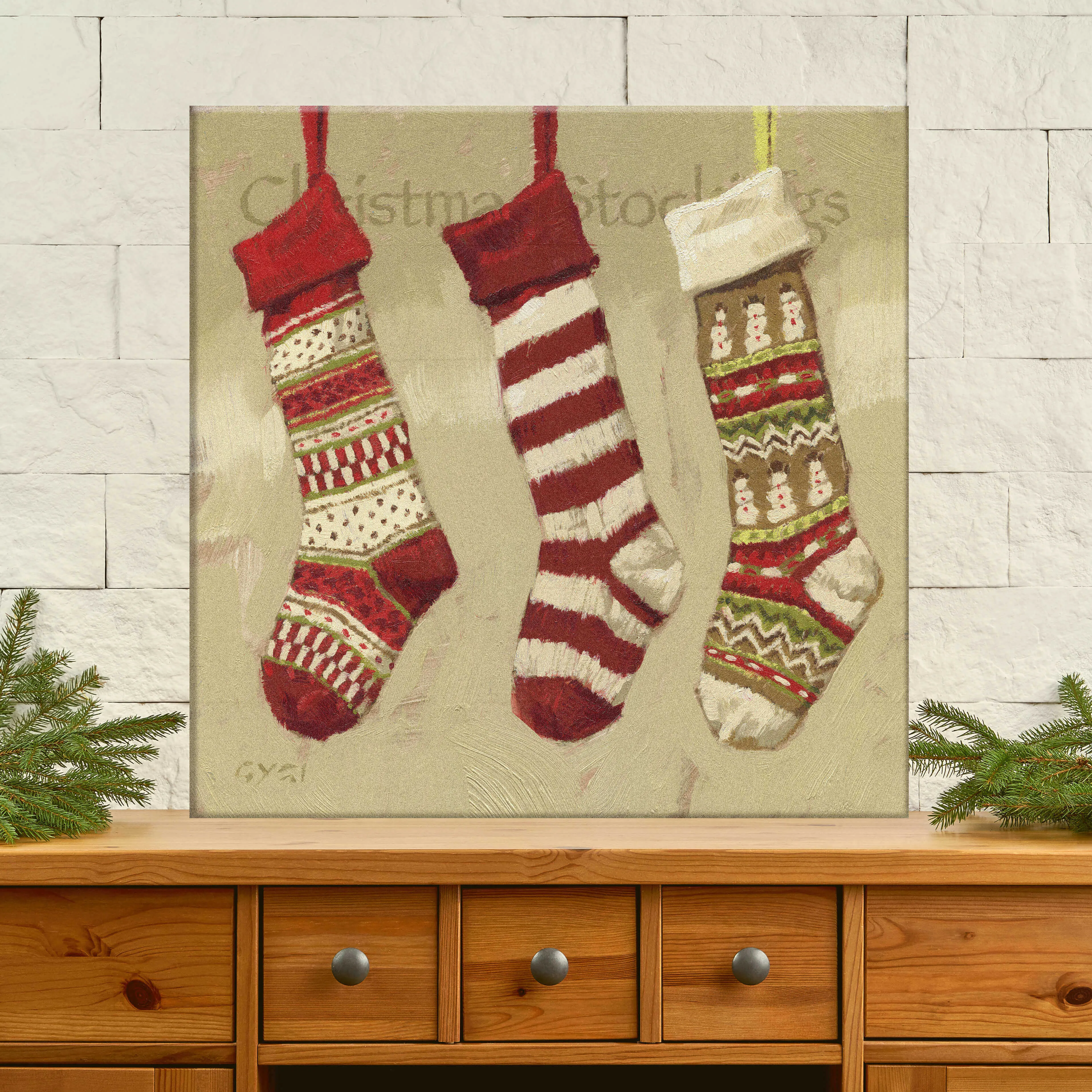 Christmas Stockings Wall Art