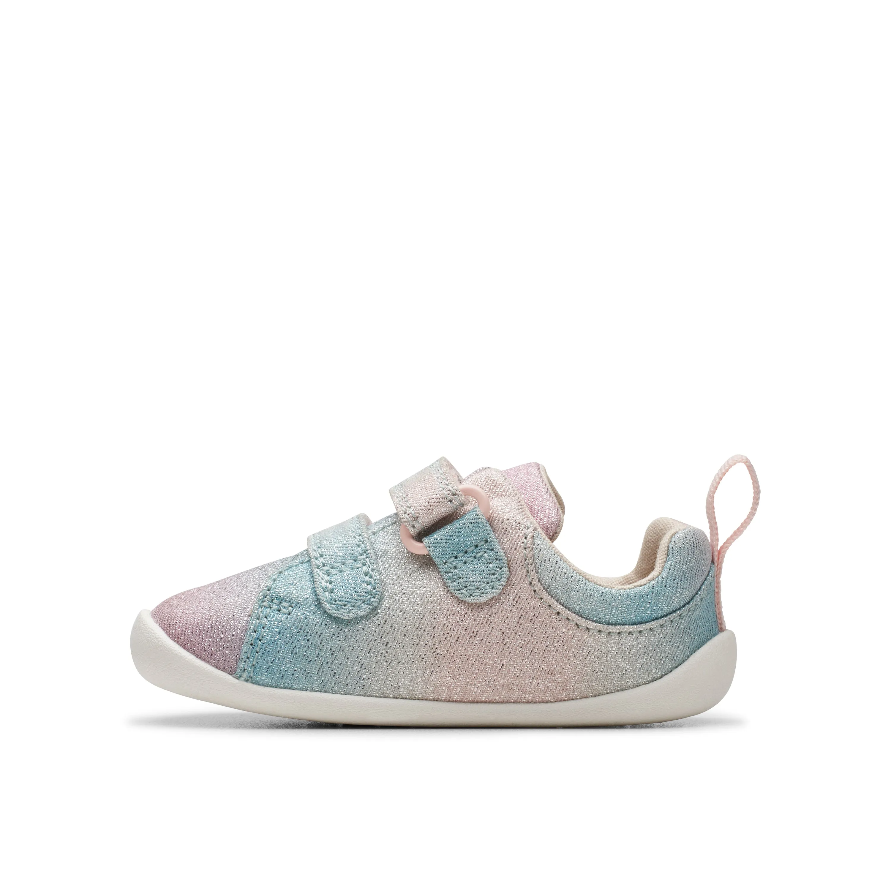 Clarks Raomer Brill T Girls Pastel Canvas Shoe