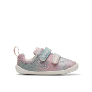 Clarks Raomer Brill T Girls Pastel Canvas Shoe