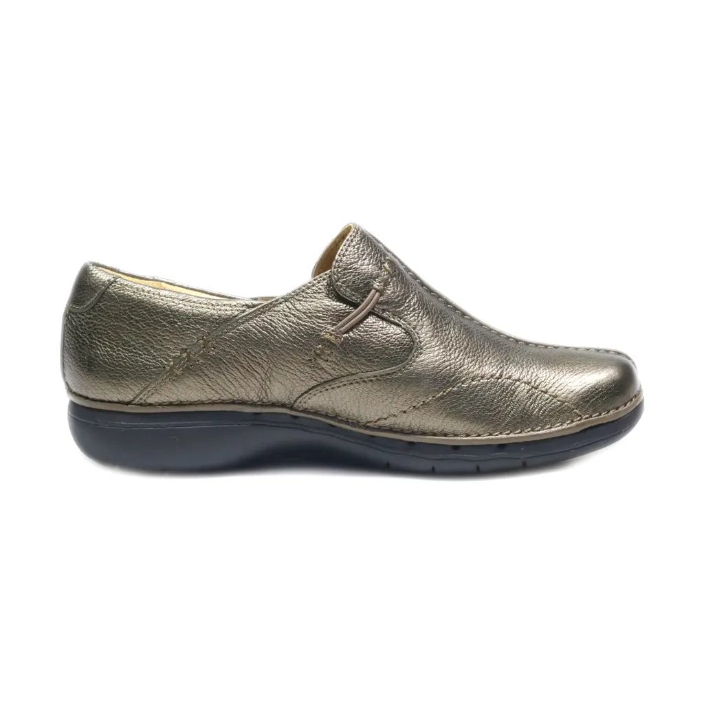 Clarks Slip Ons Canvas Gold Colour For Women