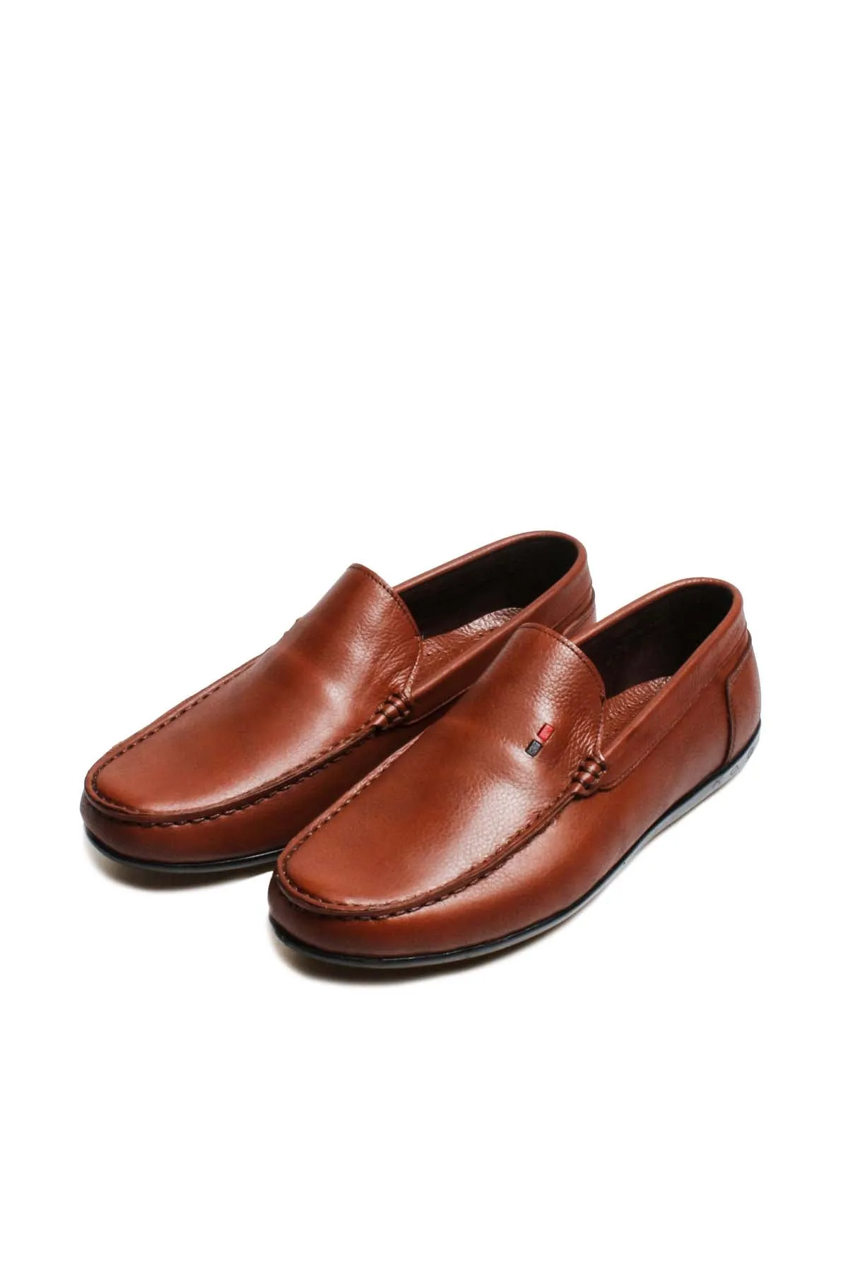 Classic Brown Leather Loafers-Wessi