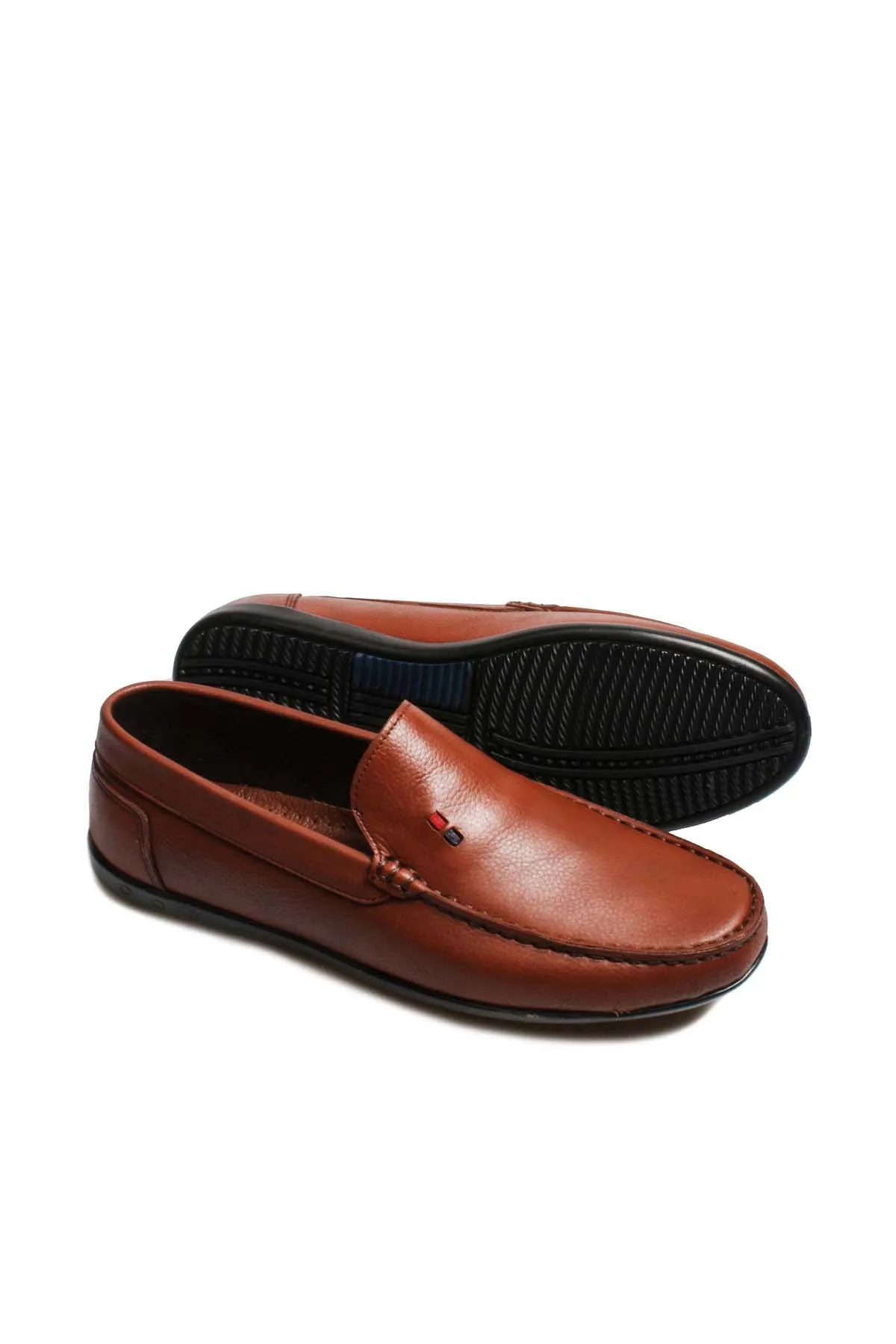 Classic Brown Leather Loafers-Wessi