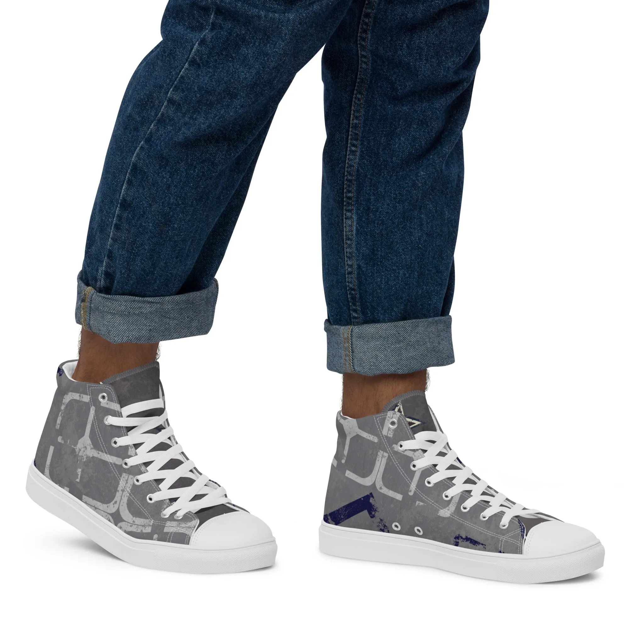 Dallas Men’s Lace-Up Canvas High-Top Sneakers