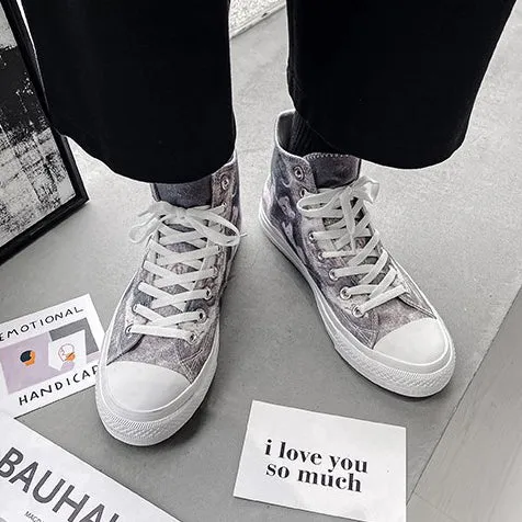Deer Pattern Chinese Style Canvas Sports Shoes Sneaker